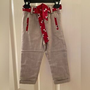 DPAM Du Pareil Au Meme Girls Pants Dalmatian Dog Ribbon Size 18 Months NWT